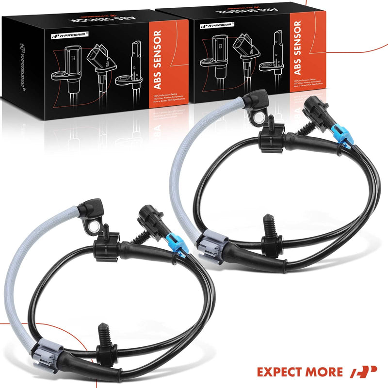 A-Premium Front ABS Wheel Speed Sensor Compatible with Chevy & GMC Models - Express 2500/3500, Savana 2500/3500 2003-2017, Express 4500 2009-2018, Savana 4500 2009-2017 - Front Driver and Passenger Pack of 2