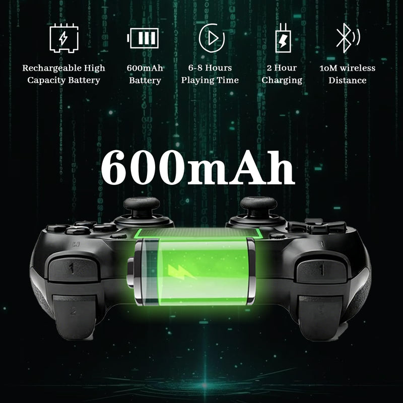 LZXWAWA Wireless Controller for Ps4 Controller Ps4/Slim/Pro/Windows PC | Touchpad/Vibration/Turbo/Built-in Speaker&3.5mm Headphone Jack/Six-axis Motion Control/USB-C Charging Cable，Black Green Green Blacck