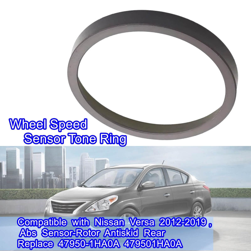 Wheel Speed Sensor Tone Ring Compatible with Nissan Versa 2012-2019,Abs Sensor-Rotor Antiskid Rear Replace 47950-1HA0A 479501HA0A