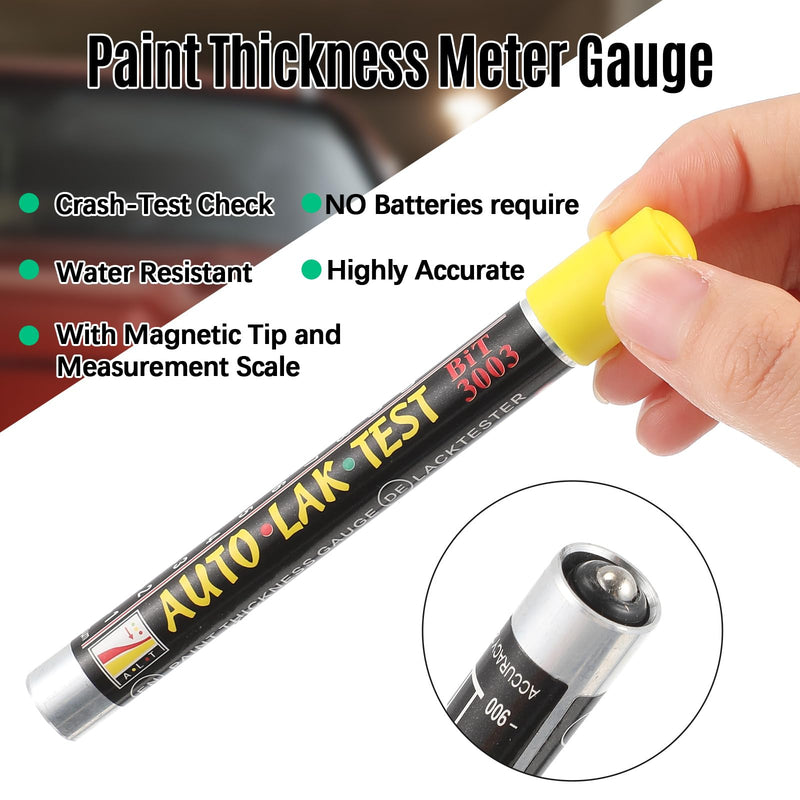 Relaxweex 2 Pcs Paint Thickness Gauge Paint Coating Tester Car Body Damage Detector Crash-Test Check Car Precision Inspection Waterproof Check Test Tool for Inspection(Size:6.9x0.66 inch/17.8x1.7cm)