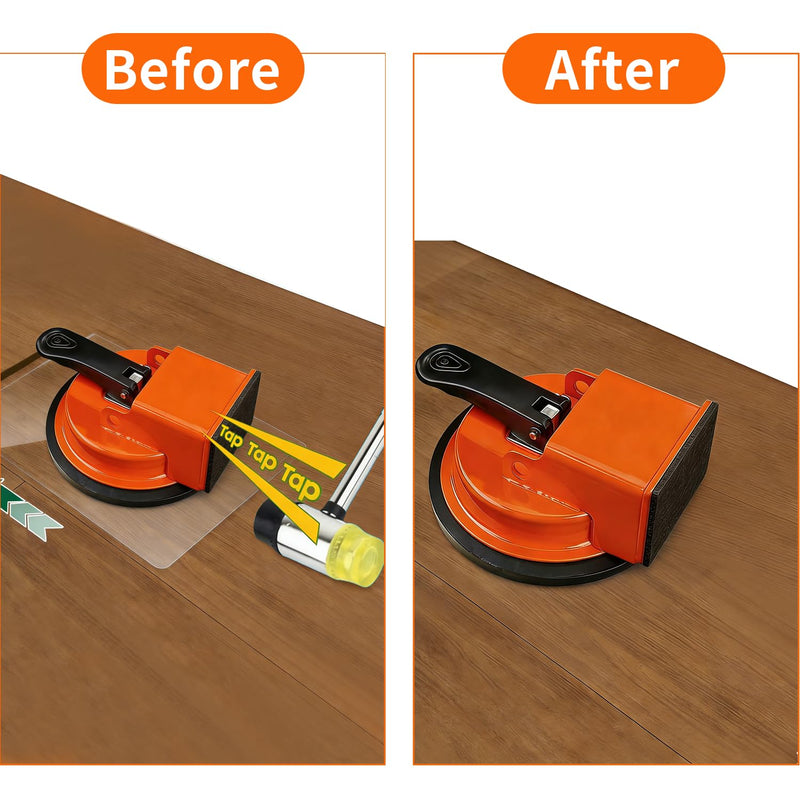 Floor Gap Fixer Tool, Floor Gap Tool(Vacuum Suction Cup & 5 PCS Sticky Pads), Heavy Duty Plank Grabber for Flooring Gap Repair Tool 1
