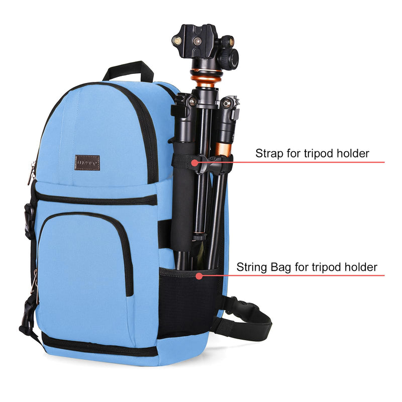 MOSISO Camera Sling Bag, DSLR/SLR/Mirrorless Camera Case Camera Backpack | Shockproof Photography Bag with Tripod Holder&Removable Modular Inserts Compatible with Canon/Nikon/Sony/Fuji, Cerulean Blue