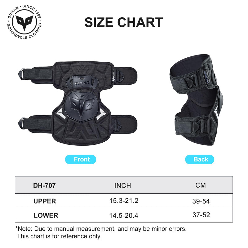 DUHAN Motorcycle Knee Pads Adjustable Motorcycle Knee Shin Guards Protector Gear for Motorcycle/MTB/Racing/Skating