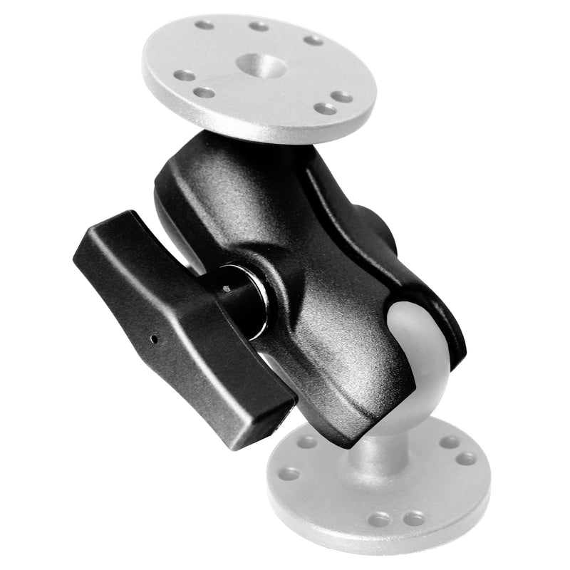 Aluminum Short (3.35") Double Socket Arm for 1.5 Inches/C Size / 38mm Ball Accessories, Powerful Clamp, Compatible with RAM Mount, iBolt and More