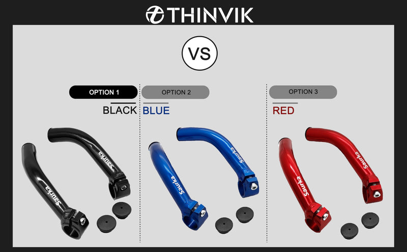 Thinvik Bike Bar Ends, Aluminium Alloy MTB Bicycle Handlebar Ends, Bike Bar Extender, Black