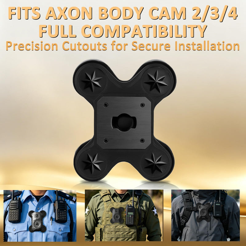 Body Camera Magnetic Mount, Compatible with Axon Body Camera 2/3/4 | Lightweight ABS & Stainless Steel Holder, Portable Uniform Wear Mount Bracket (Standard Magnetic Strength Version) Standard Magnetic Strength Version
