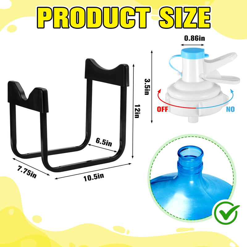 Chunful Lemonade Stand Supplies Include Stainless Steel 3-5 Gallon Water Jug Stand, Dispenser Valves, Straw Brush, Straw Puncher for Plastic Lids Lemonade Cups with 9.8 Inch Stainless Steel Muddler
