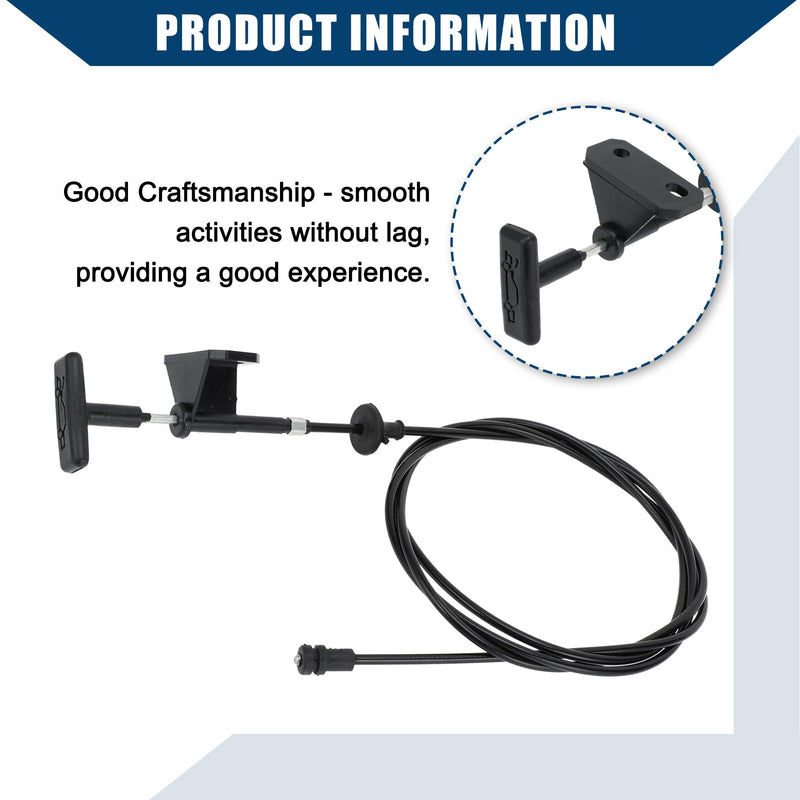 No.14039963 / Hood/Release Cable for Chevrolet Suburban C10 1984-1986 for GMC Suburban C1500 1984-1986 / Hood Control Cable/Durable/Plastic / 1 Pcs/Black