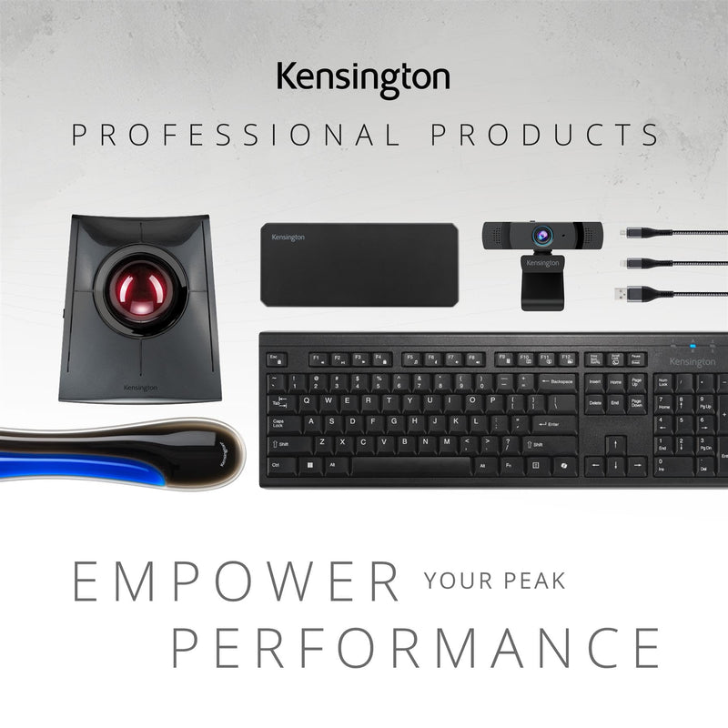 Kensington W1060 EQ 1080p Fixed Focus Webcam with Stereo Microphones, Auto Light Correction, USB Plug‑and‑Play for PC & Mac (K81171WW)