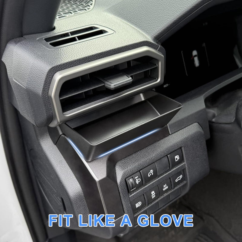 JKCOVER Driver's Air Vent Storage Tray Compatible with 2024 2025 Toyota Tacoma and 2025 Toyota 4Runner Accessories Driver's Side Extra Storage Organizer for Key Coin Card (Upgrade, No Need for Tape)