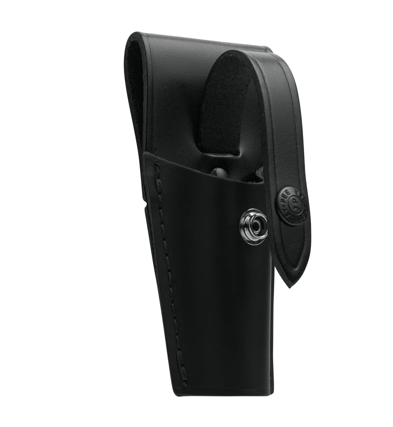JAY-PEE Black Leather Ticket Punch Holder, Extra Large Pouch for Bus Drivers, Railroad Train Conductors, Mass Transit Officials, Snap Strap Secures Punch or Small Tools, Genuine Leather Construction X-Large
