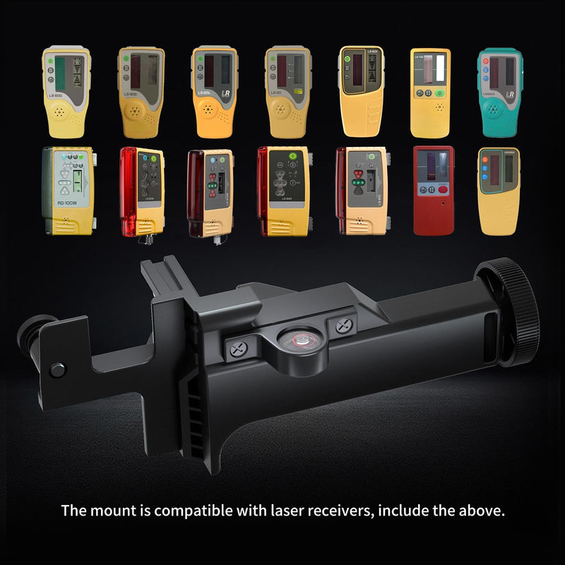 Laser Receiver Bracket Sensor Holder 6 for LS-80A,LS-80B,LS-80G,LS-80L,LS-80X,LS-30,LS-50B,LS-70A,LS-70B,LS-70C,LS-90,LS-B10,LS-B10W,LS-B20,LS-B20W,RD-100W and PA 350 Laser Level 312890112