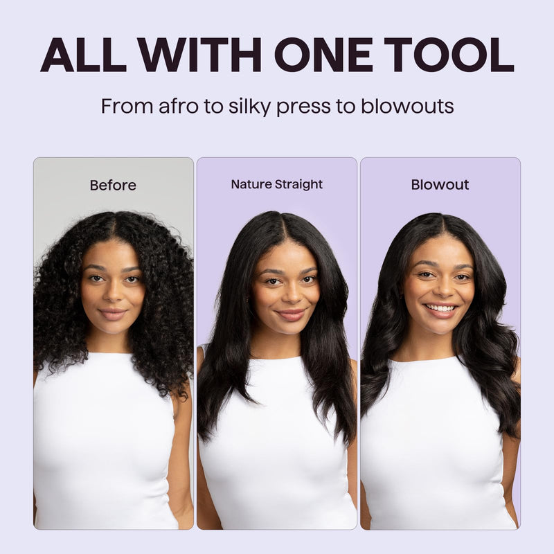 Wavytalk Blowout Boost Thermal Round Brush for Dry Hair Blowout Look | Negative Ion Tech, Tourmaline Ceramic, Less Damage, Makes Hair Smooth & Wavy, 5 Temperature Settings, Dual Voltage, Pink Sakura Pink