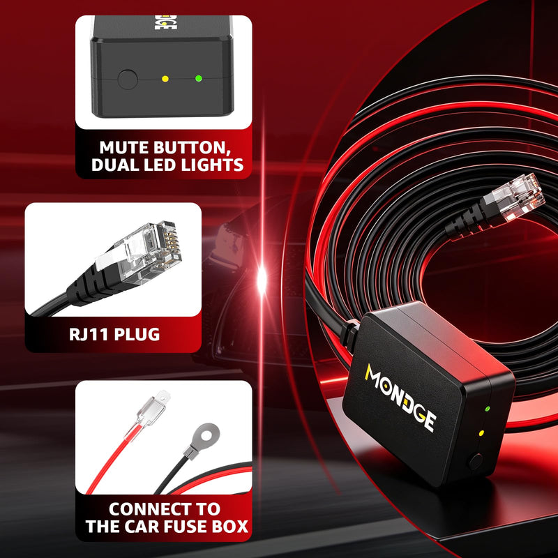 Smart Hardwire Kit Compatible with Uniden RDA-HDWKT Radar Detectors | Smart Direct Wire Cord with Mute/Mark Button & LED Alerts for R8w, R8, R7, R4w, R4, R3, R1, DFR9, DFR8, DFR7, DFR6
