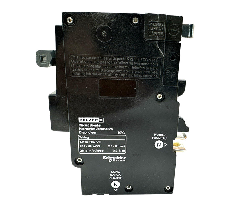Square D QO120PAF (New Version of QO120PCAFI) Circuit Breaker, QO, 20 AMPS, 1 Pole, 120VAC, 10kA, Combo arc Fault, Plug on Neutral, Plug in Mount, UL Listed