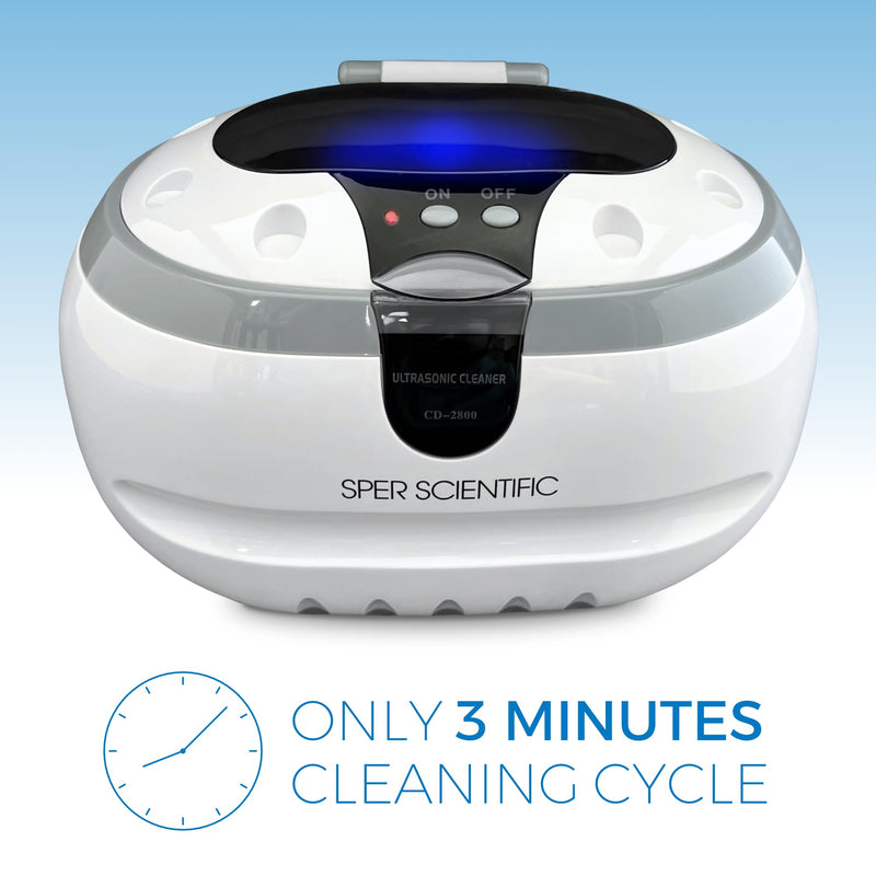 Ultrasonic Cleaner, Stainless Steel Cleaner for Jewelry, Retainer, Sterling Silver, Ultrasonic Jewelry Cleaner, 20oz Capacity - Sper Scientific 100005 1 Pack