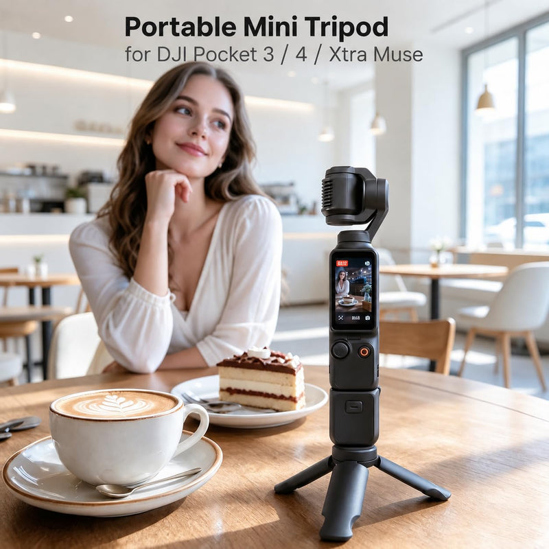 11-in-1 Accessories Kit Compatible with DJI Osmo Pocket 3/Xtra Muse Camera | with Portable Carrying Case, Magnetic Mount Stand, Fill Light, Mini Tripod, Backpack Strap Mount and Screen Protector
