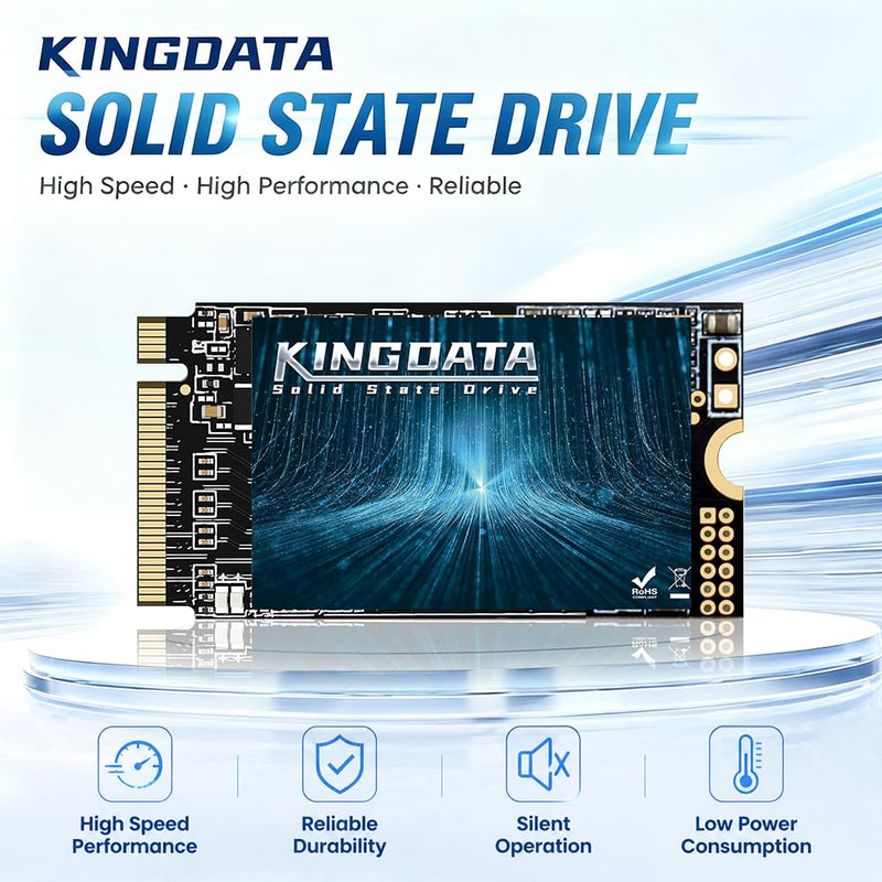 M.2 2242 SSD 128GB 3D NAND TLC PCIe 3.0x4 NVMe 22x42mm | Internal Solid State Drive Compatible with Desktop PC Laptop Read up to 1600MB/s