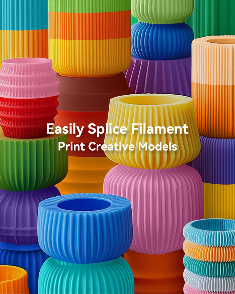 SUNLU Official Filament Connector, Fast Heating Filament Splicer for 3D Printer Filament 1.75mm, Up to 240°C, Compatible with PLA PETG TPU ABS PA Nylon, Easy to Use, Pack with 200PCS PTFE Sleeve Filament Connector - 200pcs Ptfe