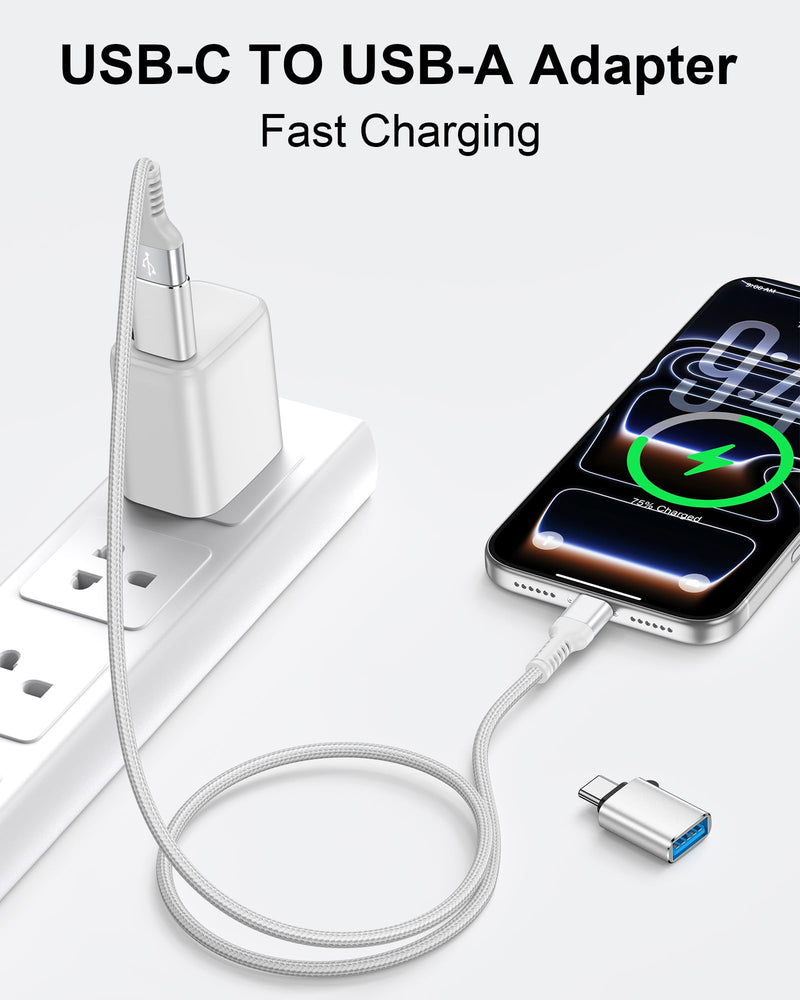 USB-C to USB-A Adapter, 5Gbps USB C Male to USB 3.0 Female OTG Converter | High-Speed Data Transfer & Fast Charging, USB Type-C Connector for iPhone 17 16 15, Samsung Galaxy S26 S25, iPad, MacBook Pro