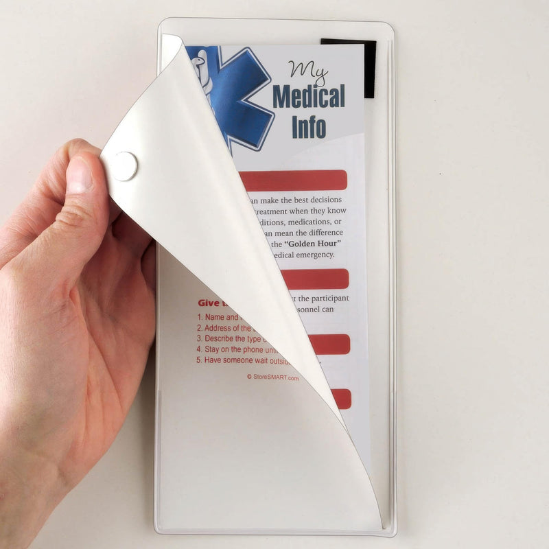 StoreSMART® - Vial of Life 5-Pack - Magnetic Easy Open - Magnetic Back - White - VOLMCP502MB-W-5
