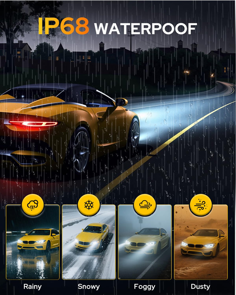 FAHREN 9006 HB4 Led Bulbs 𝟕𝟎,𝟎𝟎𝟎𝐋𝐌 – Epic Night Visibility, Powered by 2026 Pro Core (16 Chips Inside), 𝟏𝟐𝐗 Brightest Light Bulb, 90000Hrs Lifespan, CANBUS Ready, Plug & Play HID, Pack of 2 9006/HB4