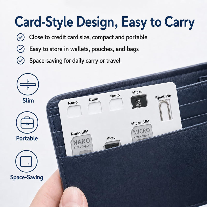 SIM Card Adapter Set & Nano SIM Card Holder Case with Phone Pin Needle Quality Sim,Converter Set for Nano Micro Sim Card (Style A) Style A
