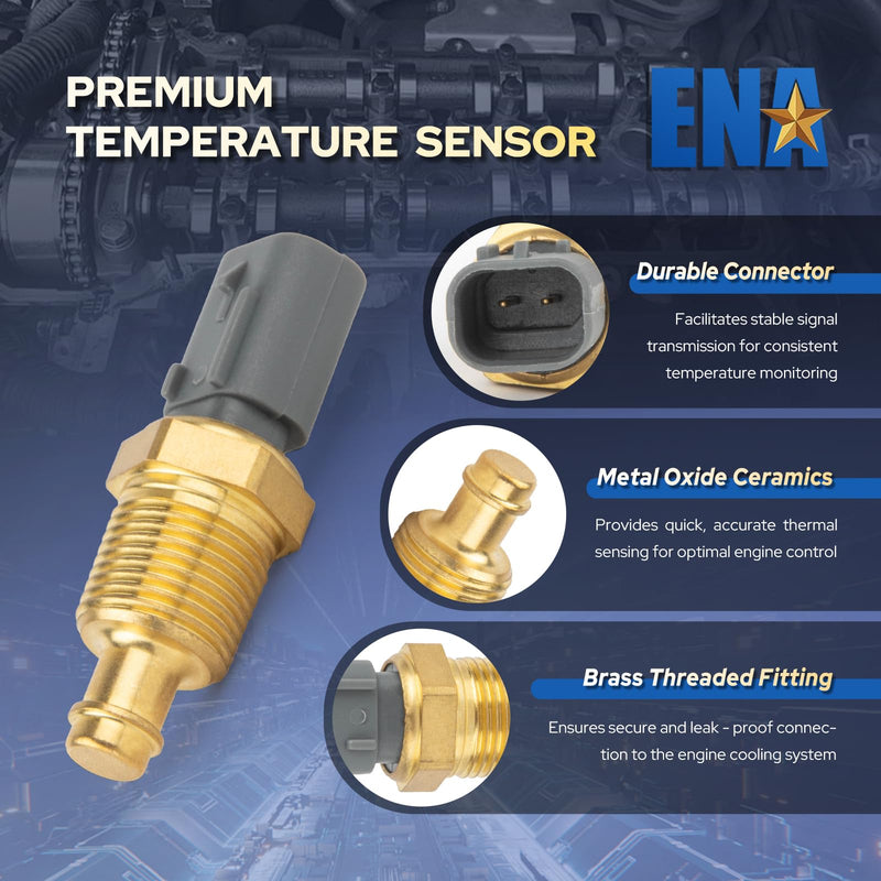  [AUSTRALIA] - ENA Engine Coolant Temperature Sensor Compatible with Jeep Wrangler Dodge Charger Chrysler Pacifica 300 VW Volkswagen Routan 2.0L 4.7L 5.7L l4 V6 2003-2016 2017 2018 2019 2020 Replaces TX195 TX184