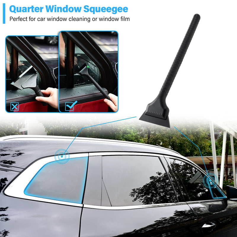Gomake Vinyl Wrap Tool Window Tint Kit,Car Window Tint Application Kit with Small Rubber Squeegee, Vinyl Squeegee,Shank Gasket Squeegee,Mini Quarter Squeegee for Car Wrapping,Window Tinting, Black