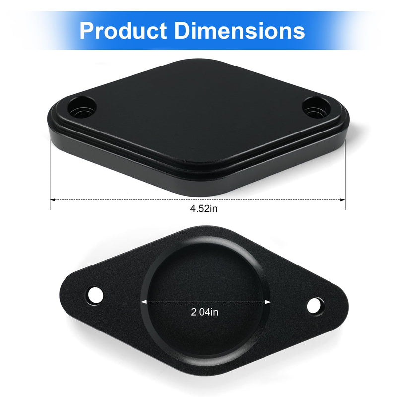 Intake Resonator Cover Plate for Chevy/GMC 2011-2016 Duramax 6.6L LML Diesel - Black