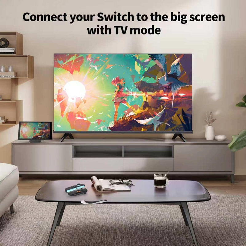TV Dock Station for Switch 2 and Gen 1, Mini Portable TV Base Docking Station Charging Stand Playstand Replacement Accessories with 4K@120Hz HDMI Adapter for Switch, OLED Dock Only