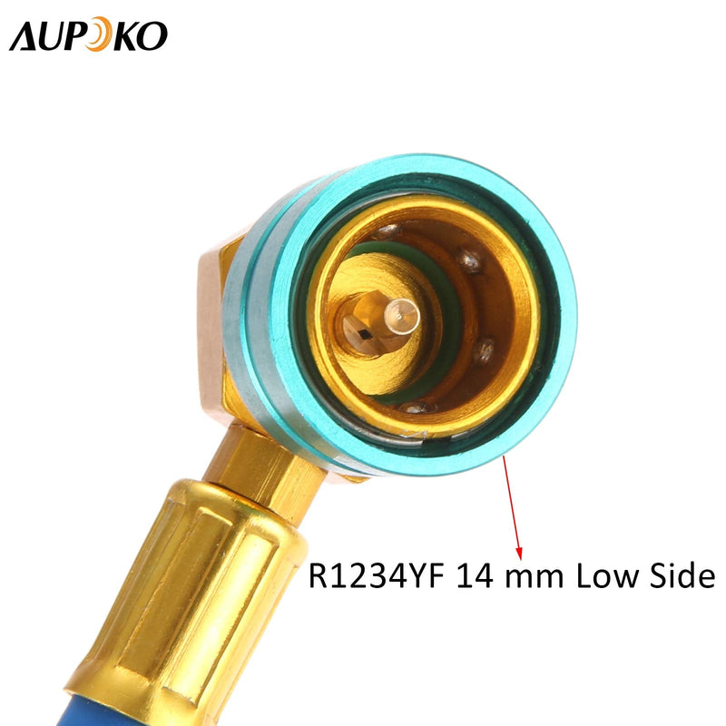  [AUSTRALIA] - Aupoko R1234YF Refrigerant Charge Hose Kit, with 1/2’’ LH Self-Sealing Can Tap Opener, R1234YF Low Side Quick Coupler, for Air Condition Refrigerant System