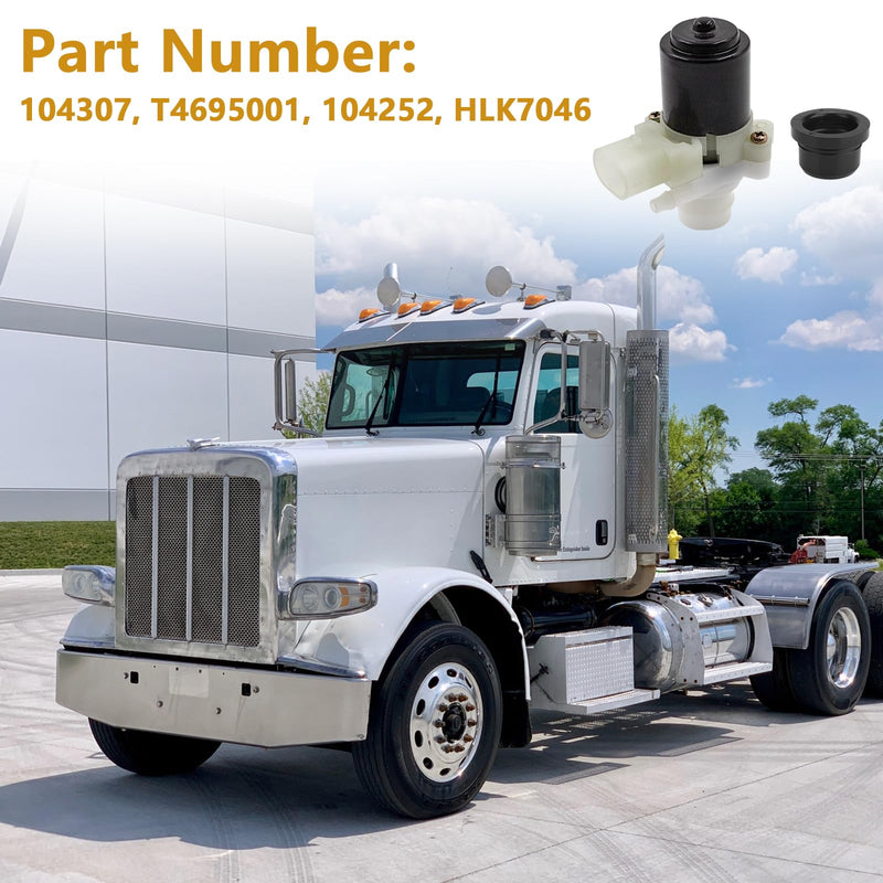 Earthtec Truck Windshield Wiper Washer Fluid Pump for Peterbilt 104307 HLK7046 385 386 387 388 389 579 385 386 387 388 389 Kenworth T680 T880 Windshield Washer Pump (1 PACK)