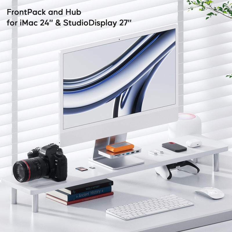 iMac Accessories for iMac 2021/2023, PULWTOP USB C Hub for iMac with USB A/C 10Gbps, iMac Hub for M1/M3, 2 USB A 2.0, SD/TF Card Reader for iMac 24 inch & Studio Display 2 6-in-1 Sliver USB C Hub for iMac