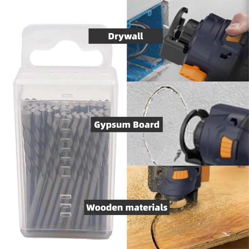 35 Pieces Drywall Cutting Tools 5/32 Inch Guide Point Cutting Bits,HSS65 Drill Bits, Cutting Drywall, Used for with Spiral Saw and Power Tools 35pcs 5/32"