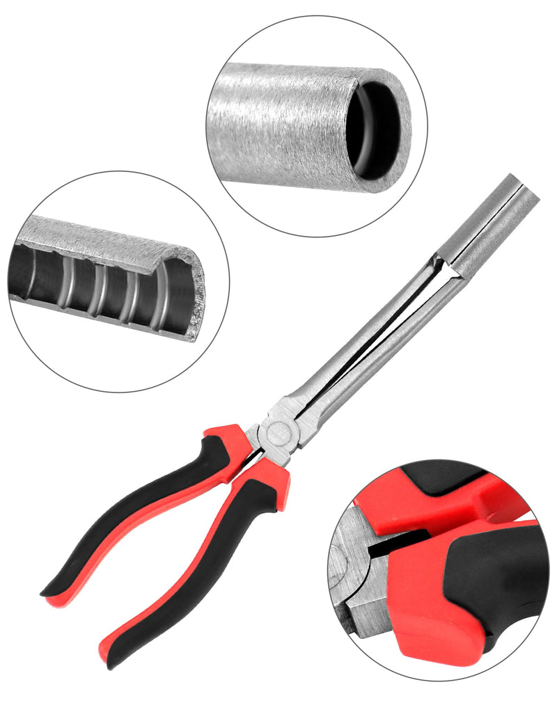 QWORK Car Spark Plug Wire Removal Pliers Tool, Sleeve Type Spark Plug Puller + Round Spark Plug Pliers, QS30577