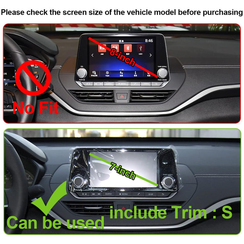 Car Phone Holder for Nissan Sentra 2020-2025 & Altima 2021-2024 7-in Screen | [Only for Trim：S] [No Fit 8-in & 12.3-inch Screen] Auto Accessories Auto Lock Hands Free Cell Phone Mount Car fits 2020-2025 Sentra & 2021-2024 Altima 7-in