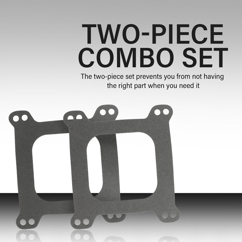 2PCS Open Carburetor Gaske Compatible with Carter Edelbrock Holley 4150 4160 Replacement Carburetor,Professional Gaske Carburetor Kit Car Accessories for Intake Manifold,Spacer Plate