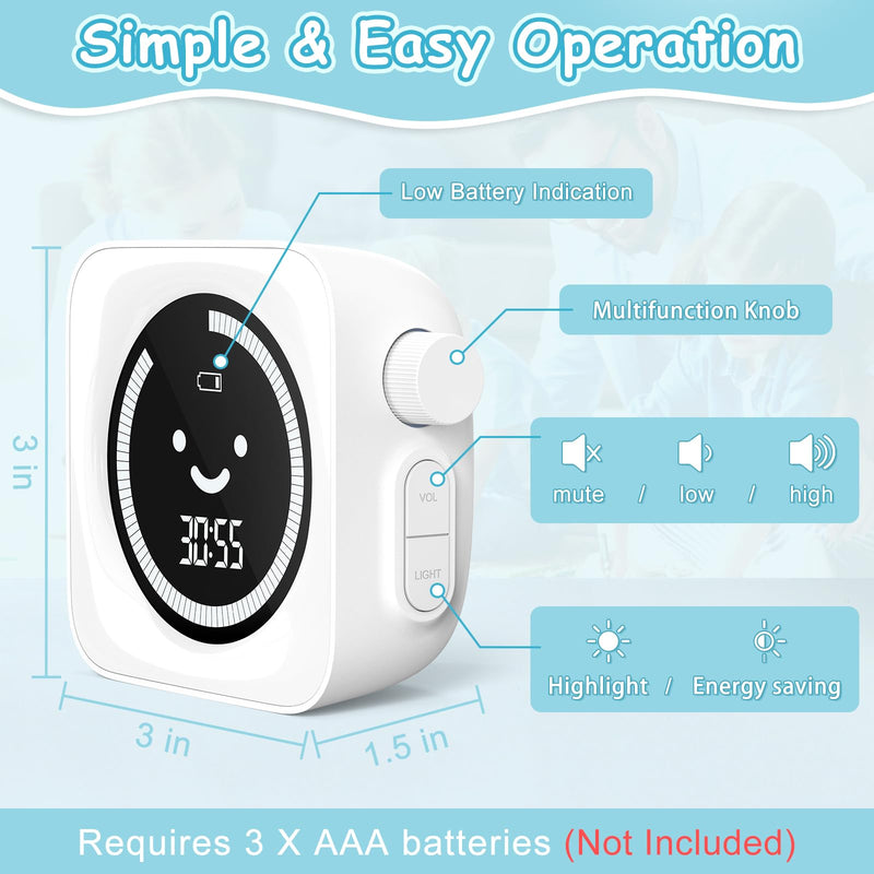 Visual Timer, 99 Minute Digital Kitchen Desk Timer for Office Supplies Home Productivity Management Tool Countdown Count Up, White 1