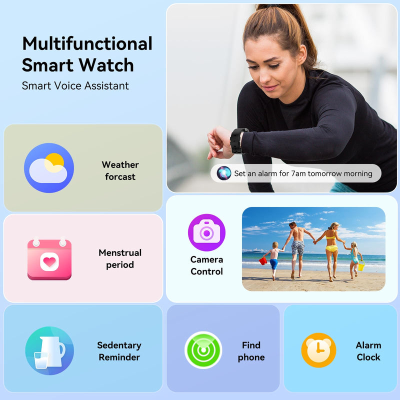 Smart Watch for Men - 1.85" HD 2026 Upgraded Fitness Tracker Bluetooth Call and Text Smartwatch with 7 Day Battery 5 ATM Waterproof Heart Rate Sleep Monitor 130+ Sport Modes for Android & iOS (Black) Black