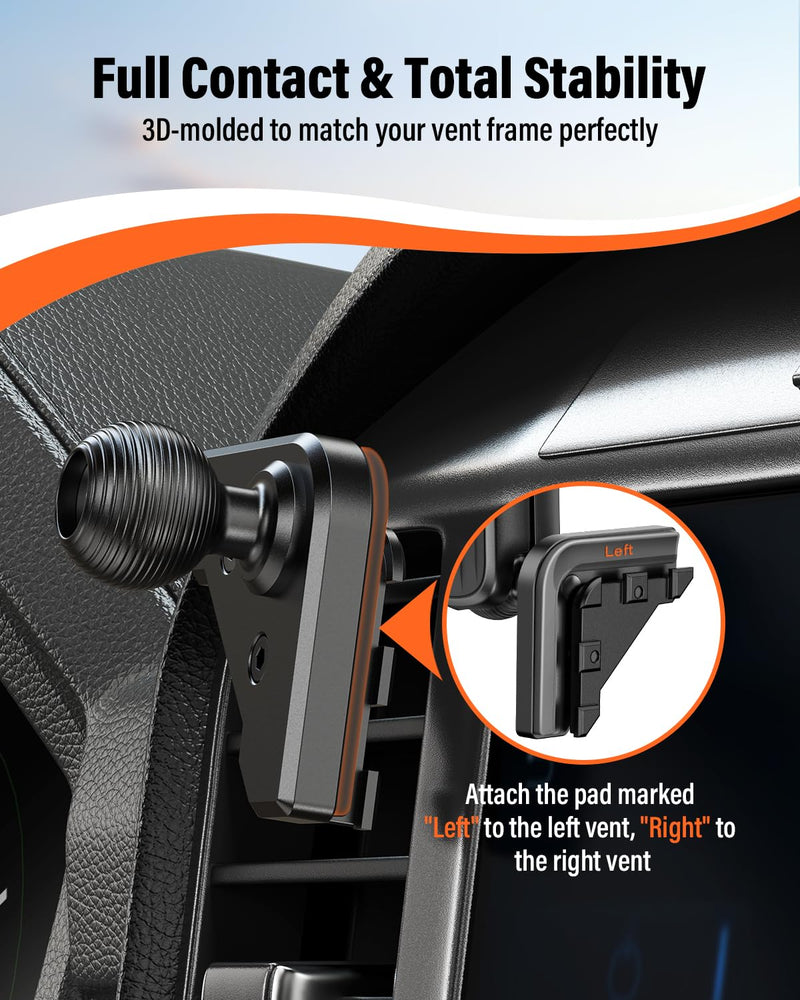 APPS2Car Metal Magnetic Phone Mount Compatible with 2021-2026 Ford F-150 | 2023-2026 Super Duty & 2022-2026 F-150 Lightning XL & PRO, 20*N55 Magnets, No Shake, No Block Airflow, fits iPhone & Android 2021-2026 F-150