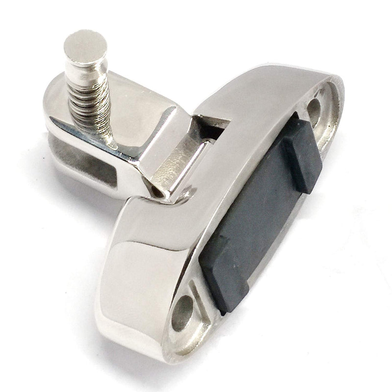 Pack of 2 Marine Grade Bimini Top 316Stainless Steel Swivel Deck Hinge with Removable Pin and Rubber Pad Deck Mount