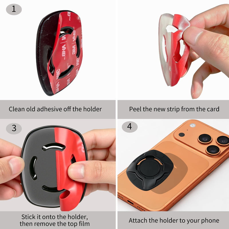 Replacement Adhesive Compatible with Quad Lock, Double-Sided Stickers (v2(2 Pack)) v2(2 pack)