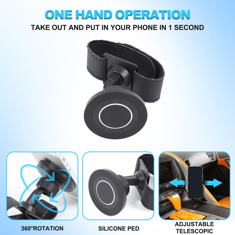 Car Phone Holder for Corvette C7 2014-2019 Aluminum Centre Console Handle Fixed Mobile Phone Mount Holder for Car Fit for iPhone Android and Universally Smartphones (A) A