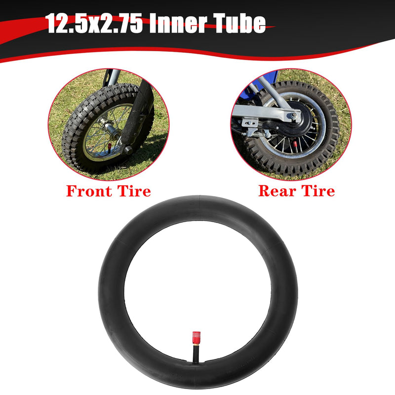 KAMIER 12.5x2.75 (12-1/2x2.75) Inner Tube for Razor MX350 MX400 ZR350 SX350 Mcgrath Dirt Bike E-Zip E500 E750 X-Treme X-560 Kids Electric Mini Dirt Rocket Bike Gas Scooter Tire Tube Heavy Duty Parts