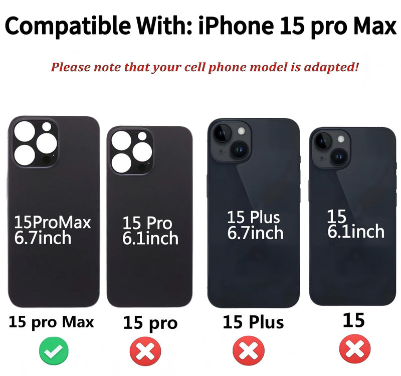Back Glass Replacement for iPhone 15 Pro Max 6.7inch Back Cover with Wireless Charging Coil Flex Cable+Flashlight +Camera Frame (White, iPhone 15 Pro Max) 15 Pro Max-White