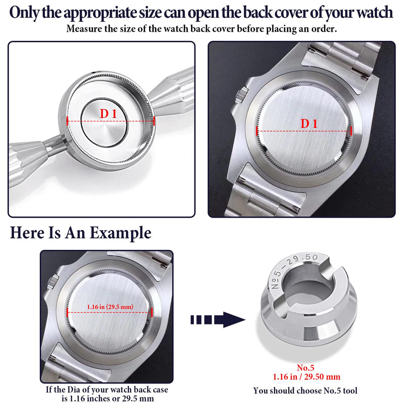 Professional Watch Repair Tool 5537 Watch Case Back Opener Closer Remover for Rolex/Tudor