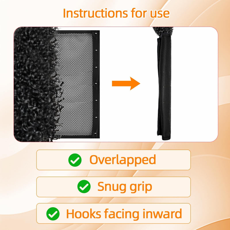  [AUSTRALIA] - CRUIFU Hair Stretcher for Natural Curly Hair, 4Pack Helps Reduce Shrinkage | Breathable adjustable design delivers comfortable no-heat stretching while helping maintain natural curl definition. 13IN*4PCS-2026NEW