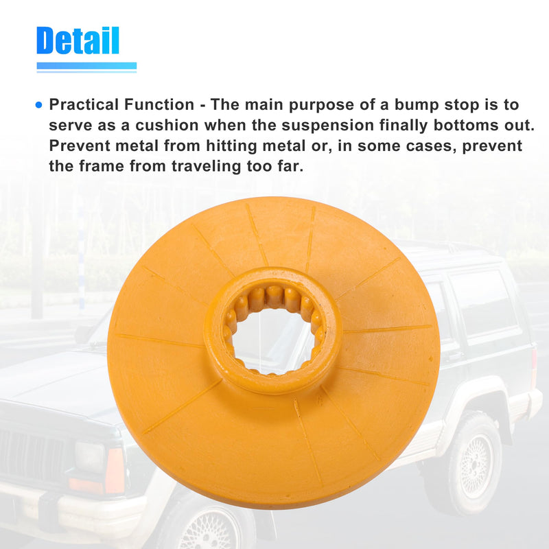 X AUTOHAUX 2pcs 5.31 Inch Rear Suspension Bump Stop Strut Bumper Bump Stop for Chevrolet Impala 2014-2020 No.13330714 Rubber Yellow