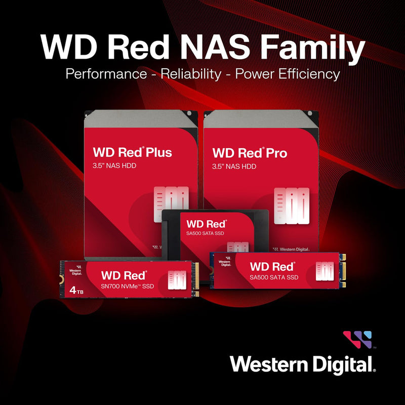 Western Digital 2TB WD Red Plus NAS Internal Hard Drive HDD - 5400 RPM, SATA 6 Gb/s, CMR, 64 MB Cache, 3.5" -WD20EFPX